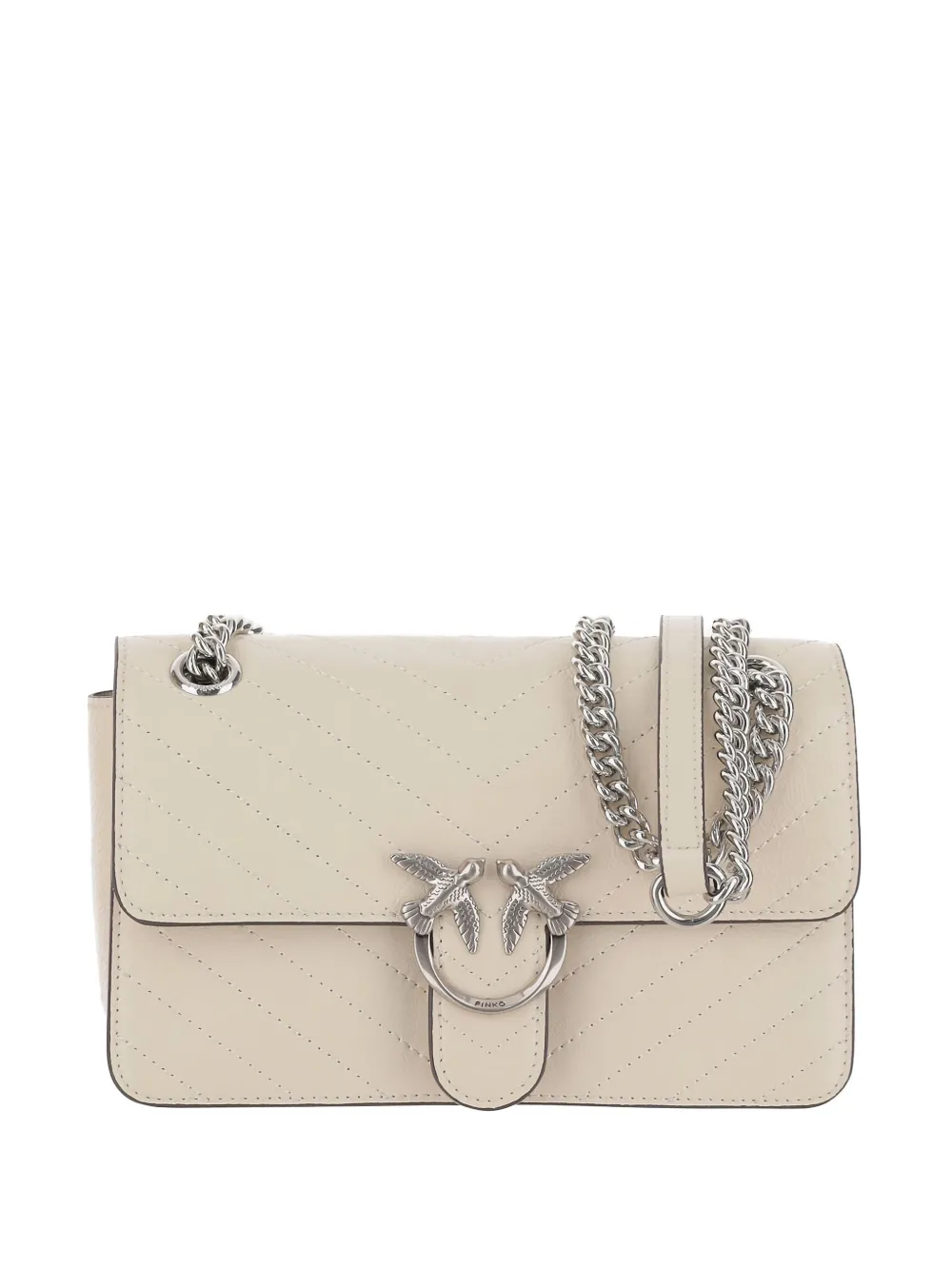 PINKO Classic Love quilted shoulder bag - ニュートラル PINKO Classic Love quilted shoulder bag - ニュートラル