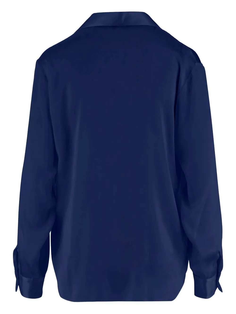 Her Shirt Ruffle-detail Blouse In Blue