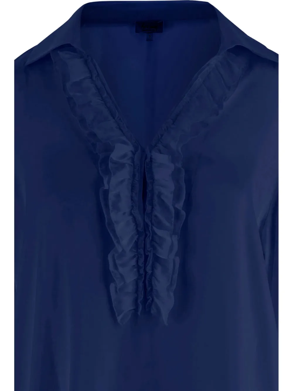 Her Shirt Ruffle-detail Blouse In Blue