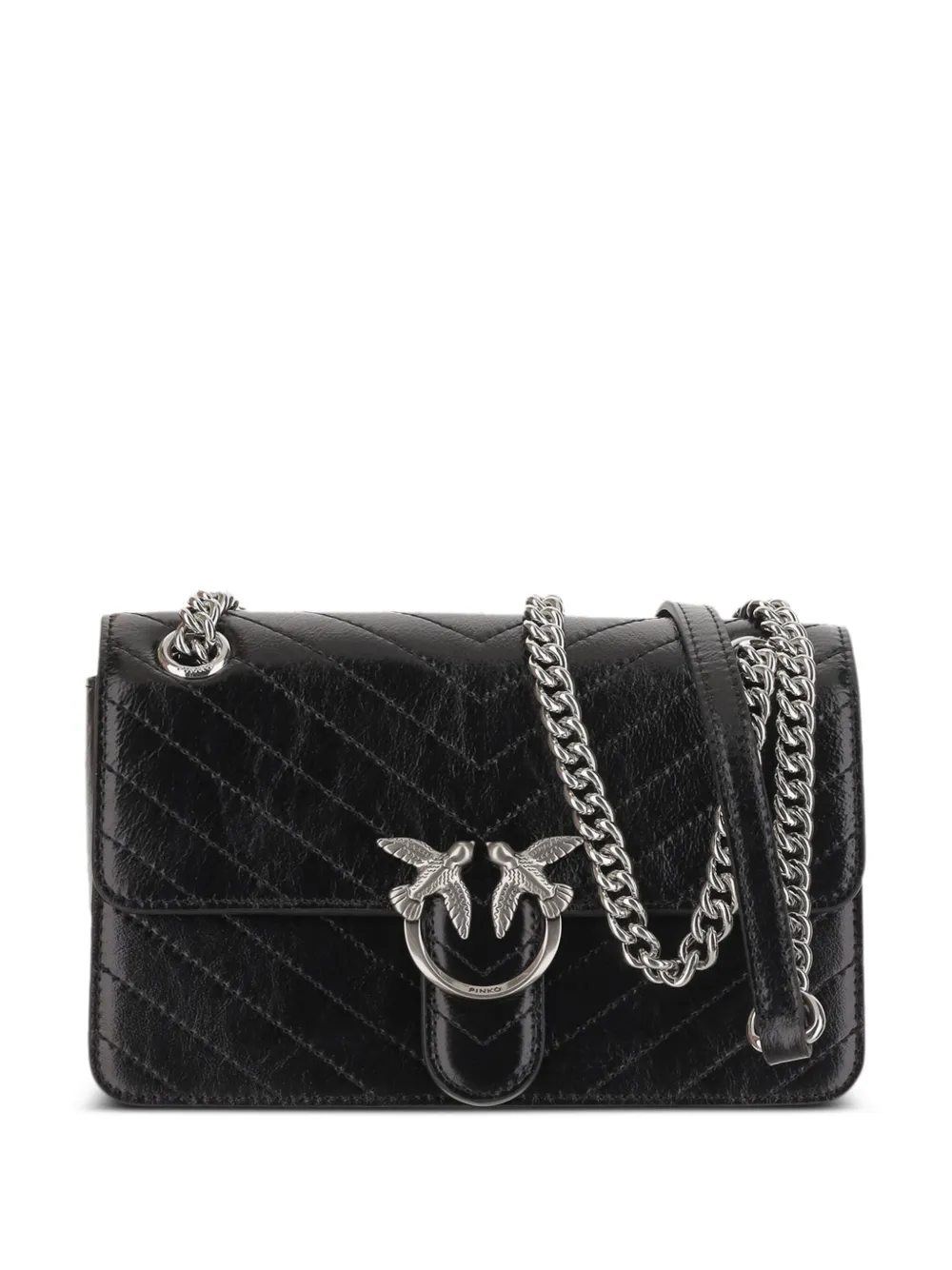 PINKO Classic Love quilted shoulder bag | Black | Image 1