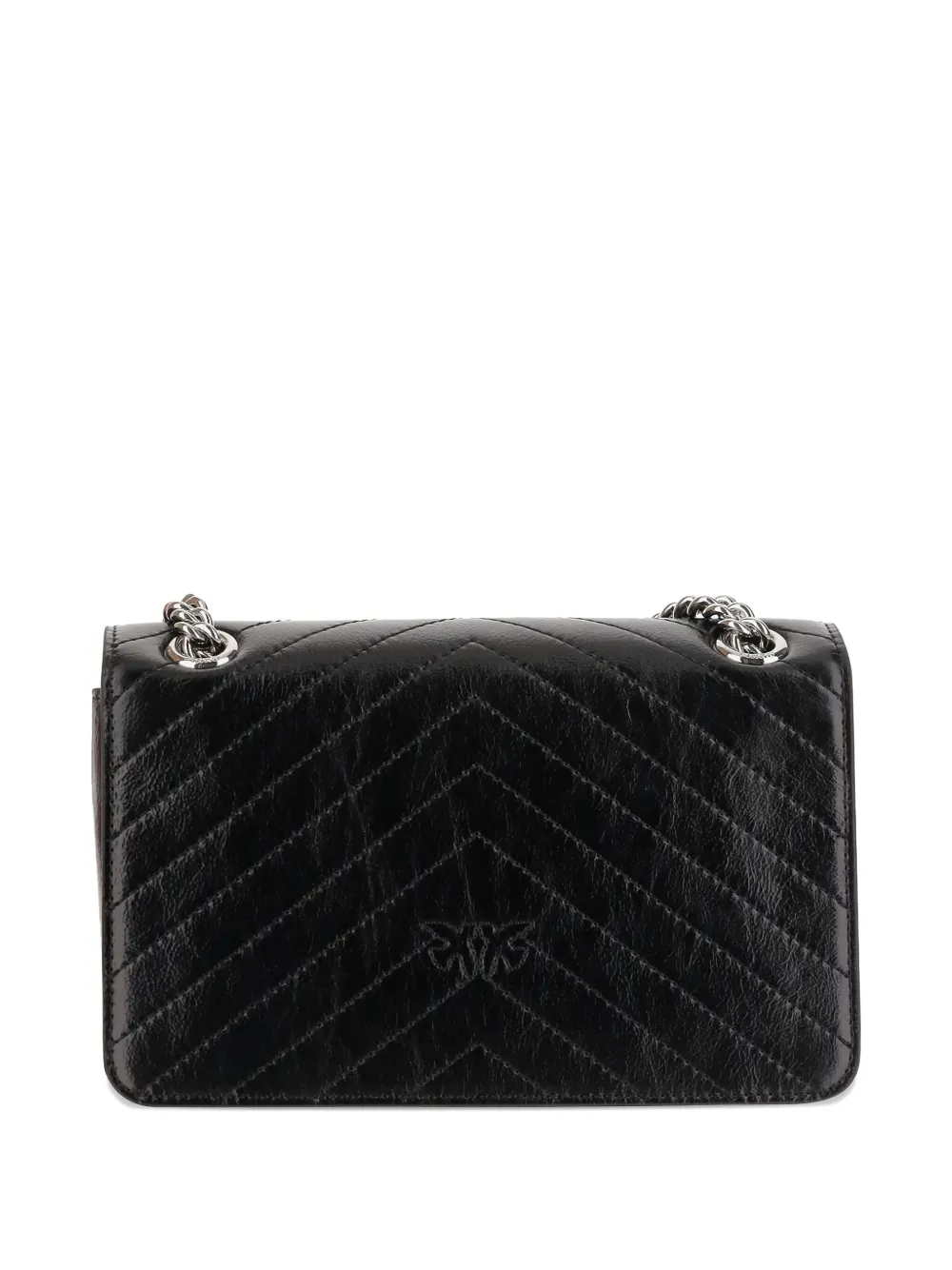 PINKO Classic Love gewatteerde schoudertas - Zwart