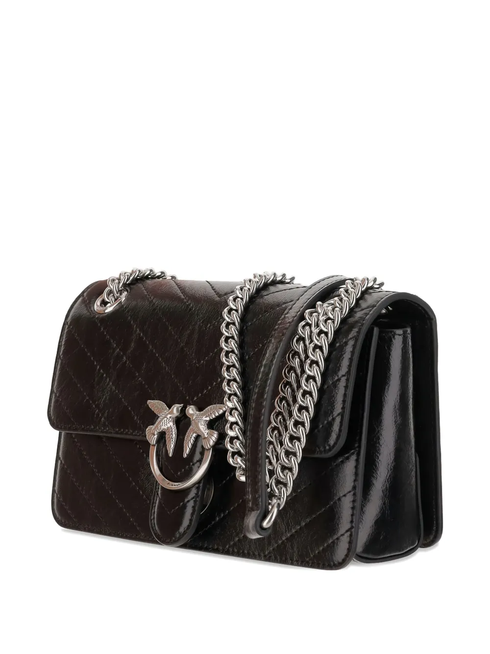 PINKO Classic Love gewatteerde schoudertas Zwart