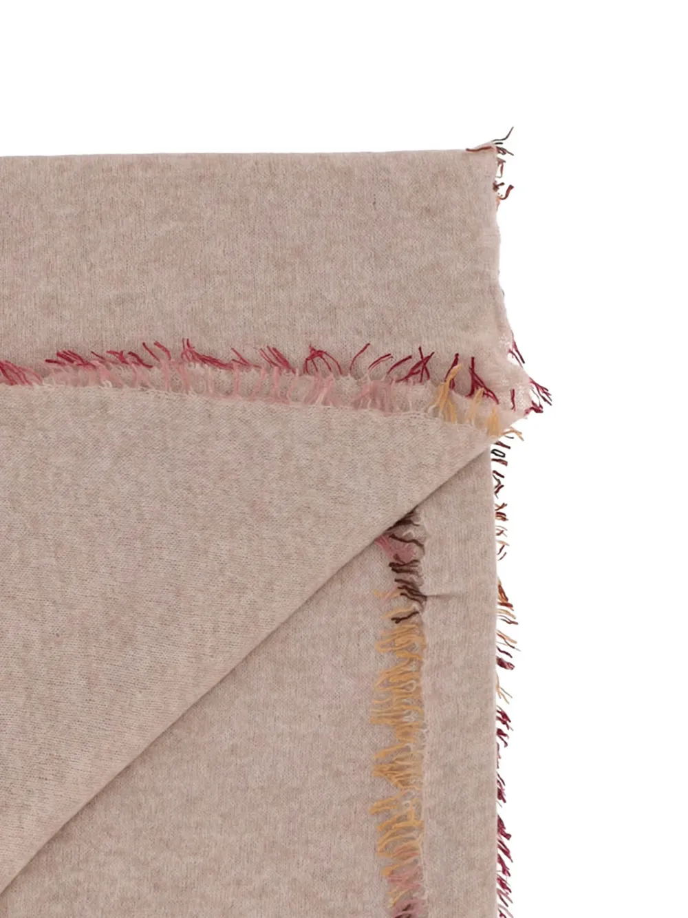 Faliero Sarti fringed cashmere scarf - Beige