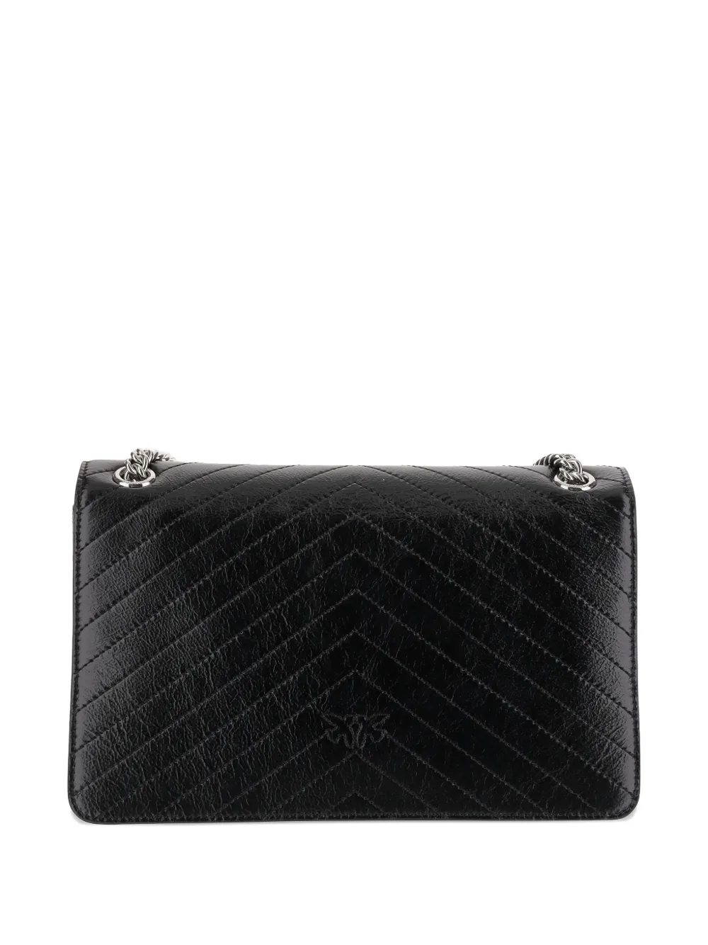 PINKO Classic Love quilted shoulder bag - Zwart