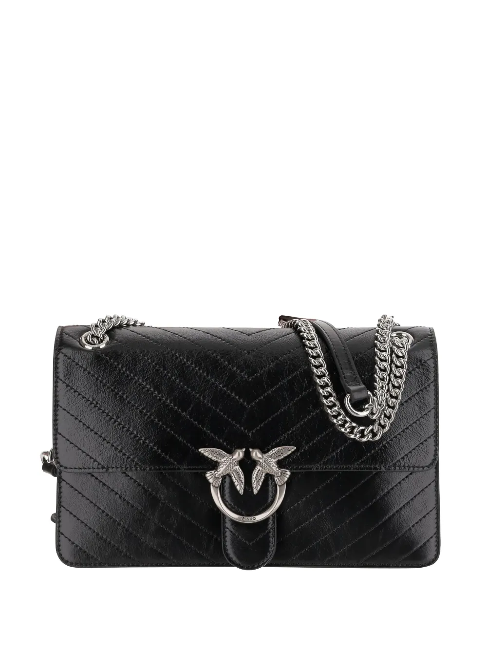 PINKO Classic Love quilted shoulder bag - ブラック PINKO Classic Love quilted shoulder bag - ブラック