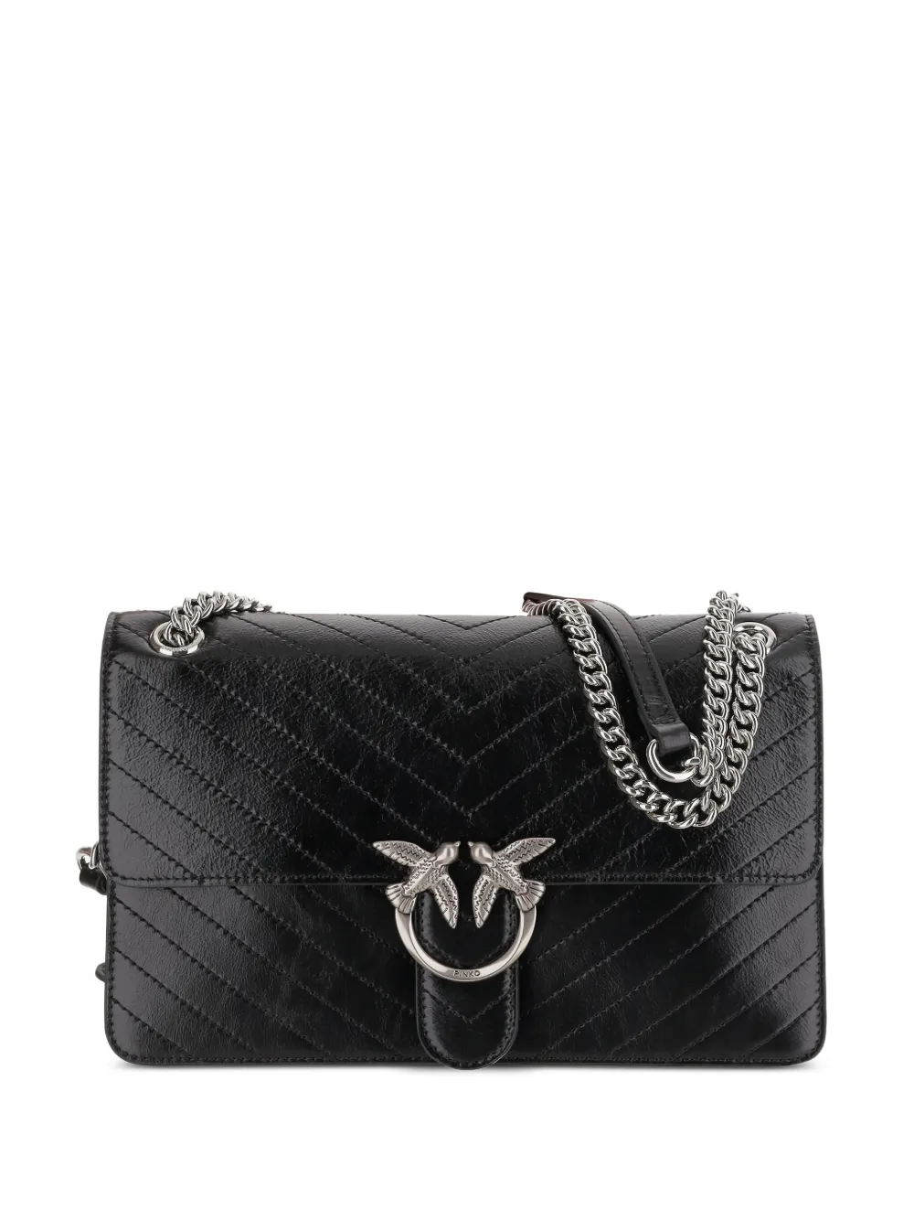 PINKO Classic Love quilted shoulder bag | Black | Image 1