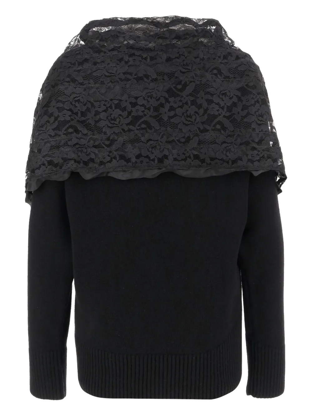 Niccolò Pasqualetti lace-insert crew-neck cardigan | Cardigans | Image 2