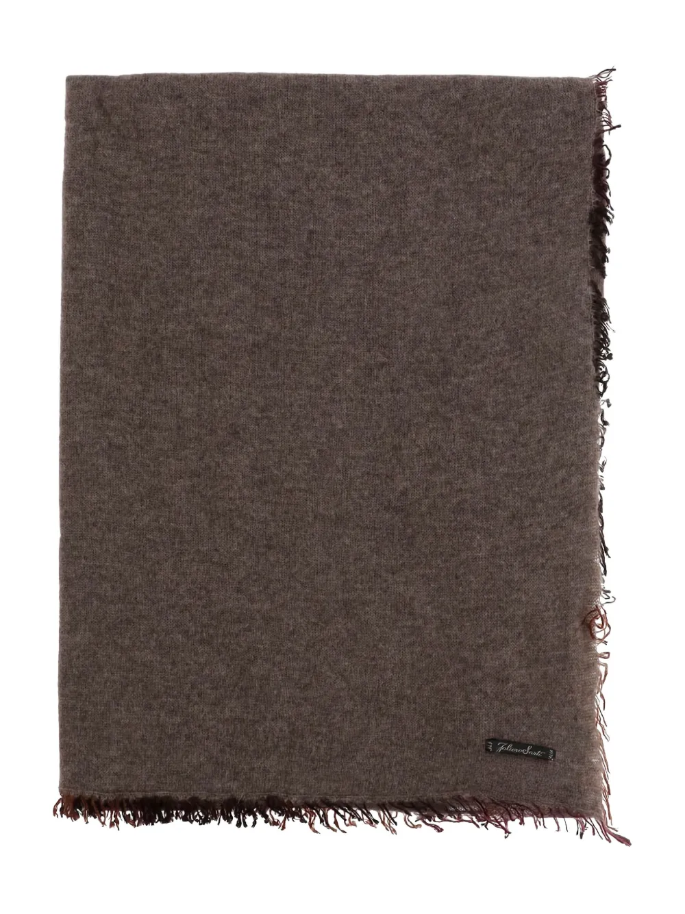 Faliero Sarti fringed cashmere scarf | Brown | Image 1