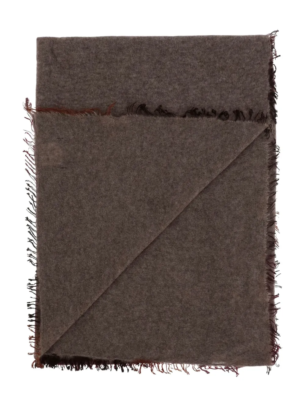 Faliero Sarti fringed cashmere scarf - Bruin