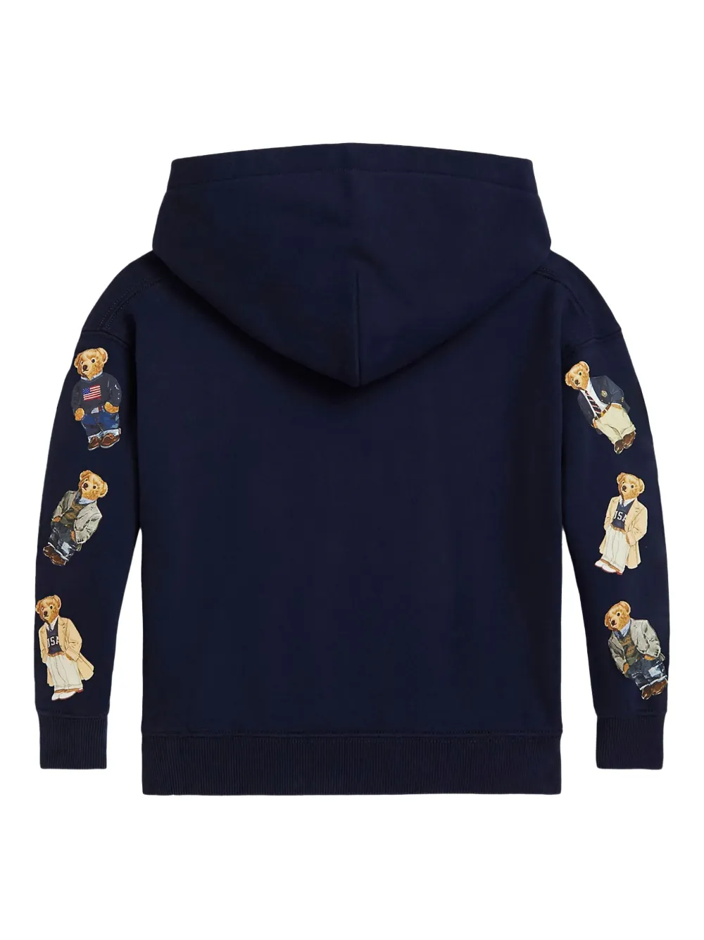 Polo Ralph Lauren Logo-tape Hoodie In Blue