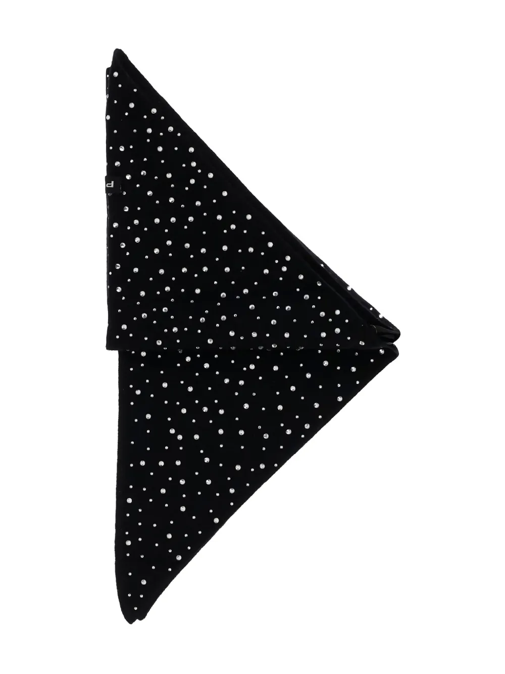 PINKO crystal-embellished knitted scarf - Zwart