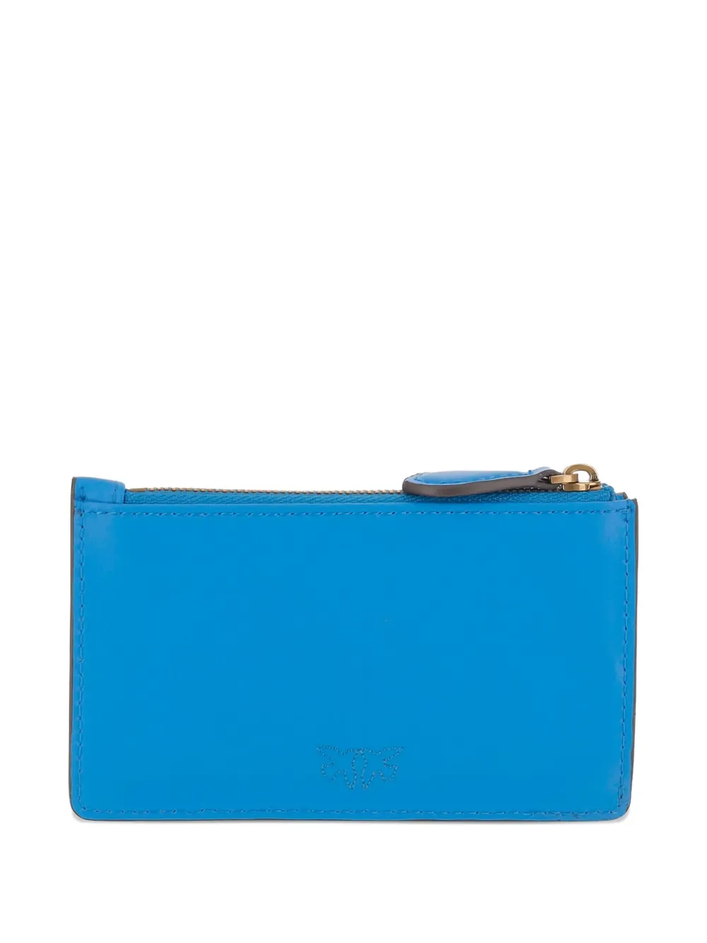 PINKO zip-top logo-plaque cardholder - Blauw