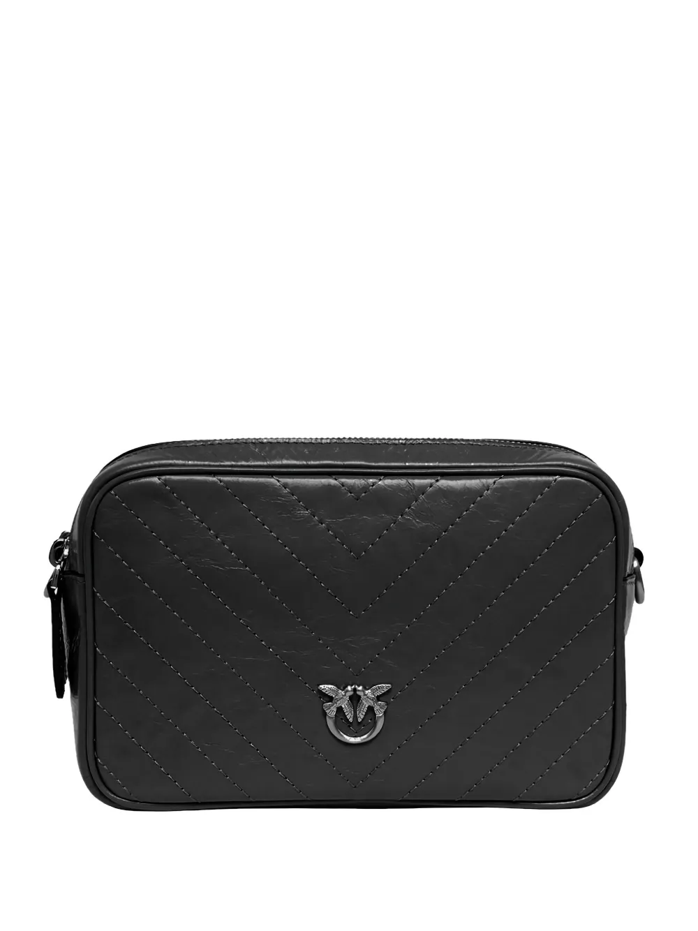 PINKO medium chevron leather crossbody bag - ブラック PINKO medium chevron leather crossbody bag - ブラック