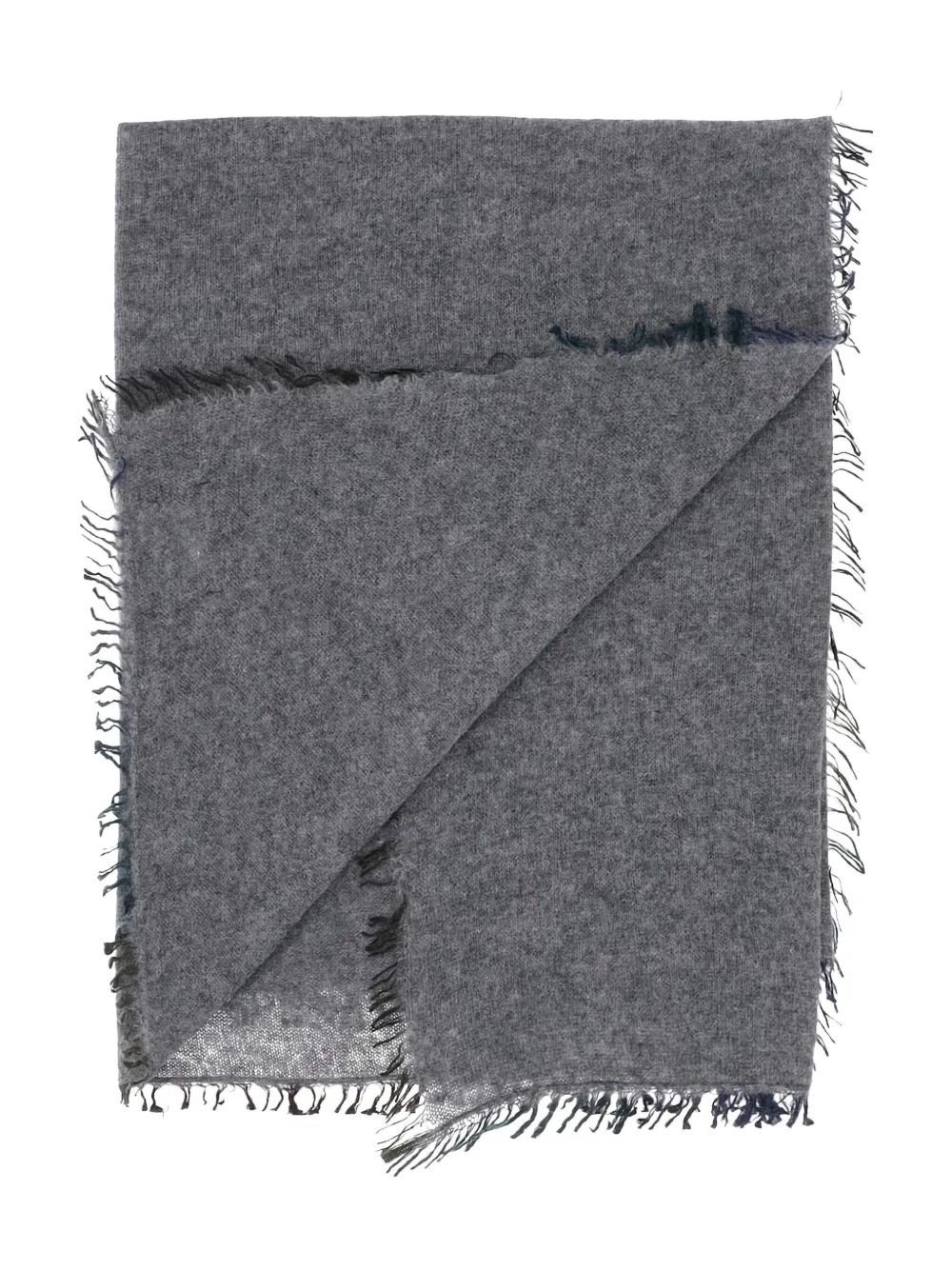 Faliero Sarti fringed cashmere scarf - Grijs
