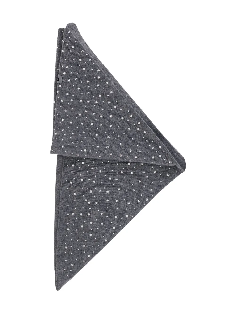 PINKO crystal-embellished knitted scarf - Grijs