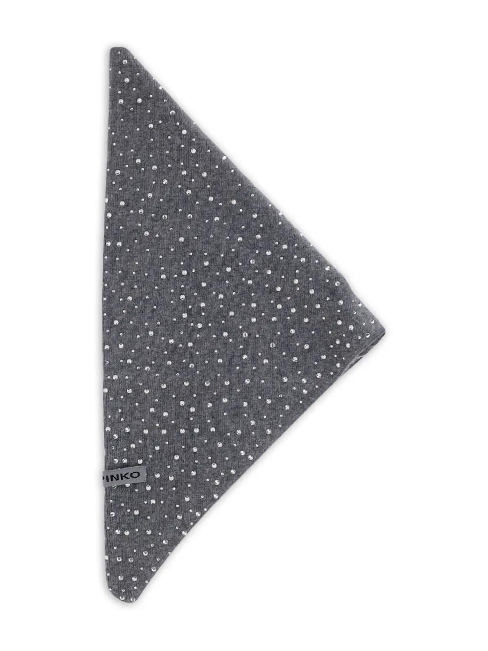 PINKO crystal-embellished knitted scarf | Grey | Image 1