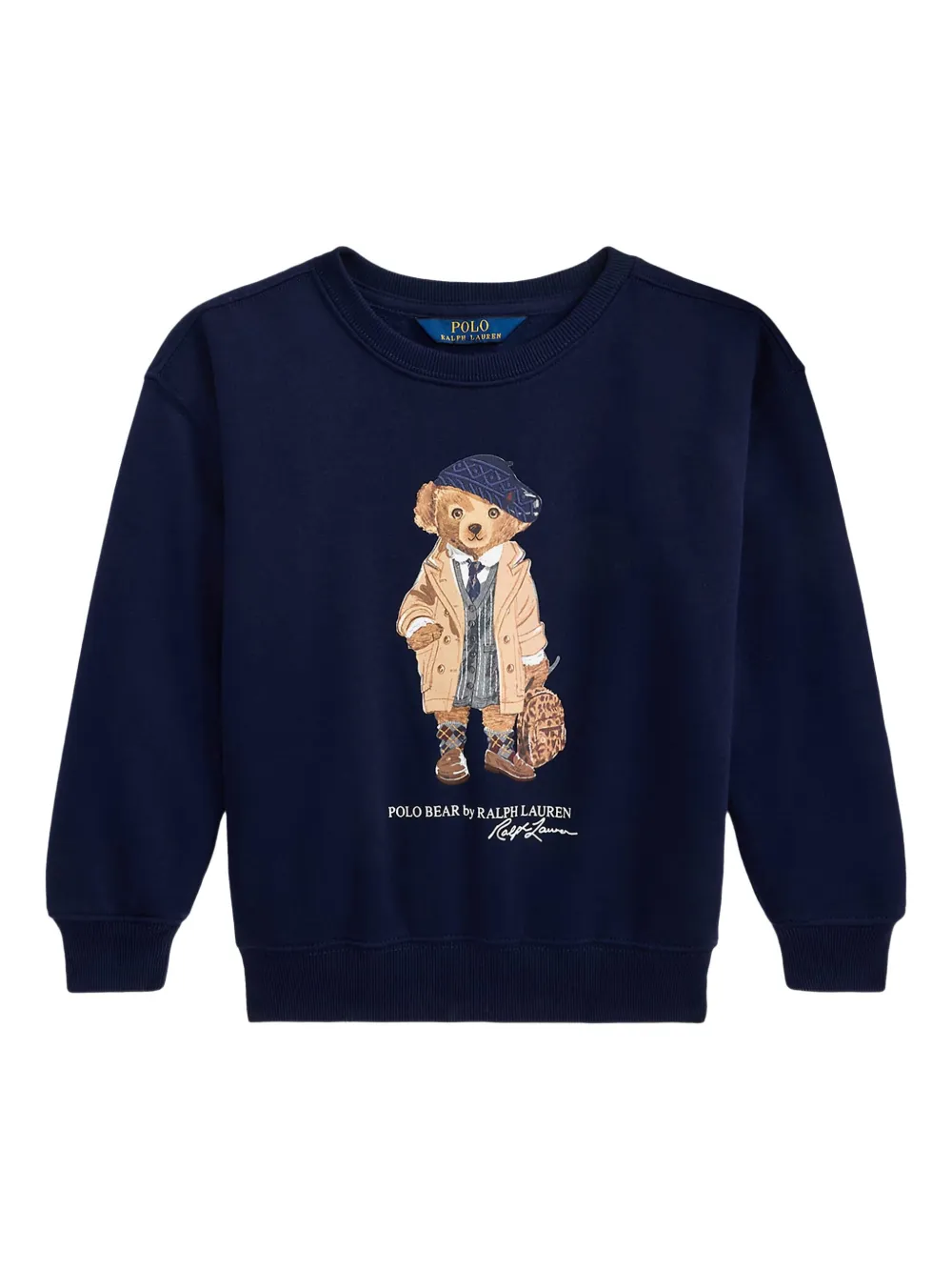POLO RALPH LAUREN KIDS bear-print crew-neck sweatshirt | Blue | Image 1