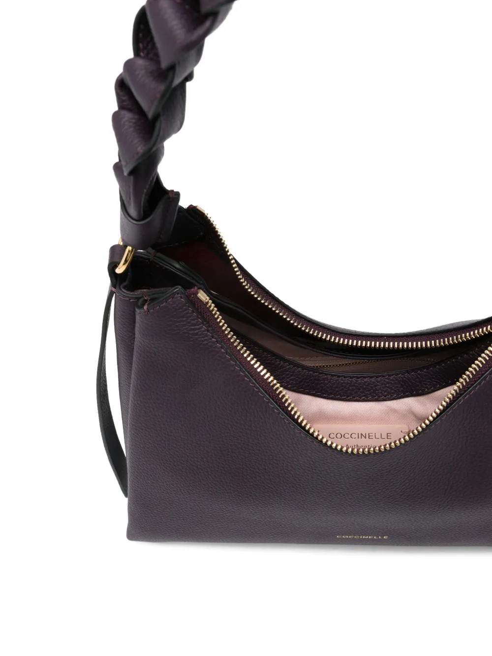 Coccinelle Kleine Boheme schoudertas met gevlochten handvat Rood