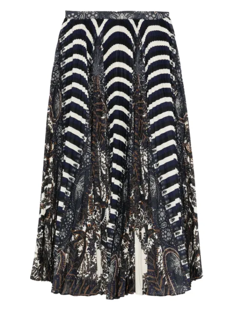 Ulla Johnson paisley-striped pleated skirt