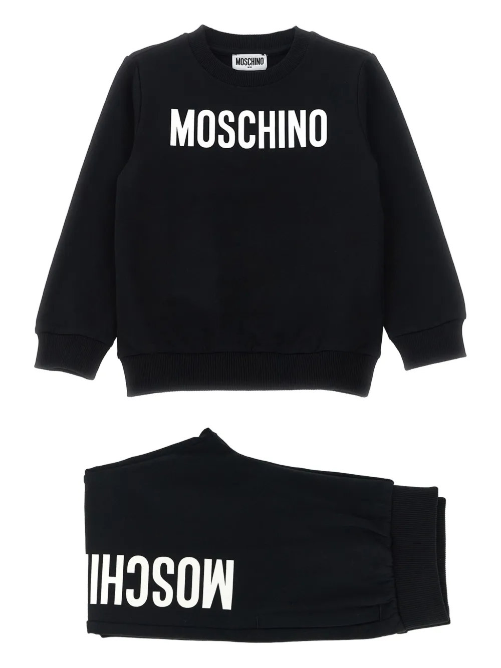 Moschino Kids logo-print fleece tracksuit | Black | Image 1
