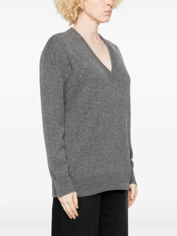 Jil Sander Vネック セーター | グレー | FARFETCH JP