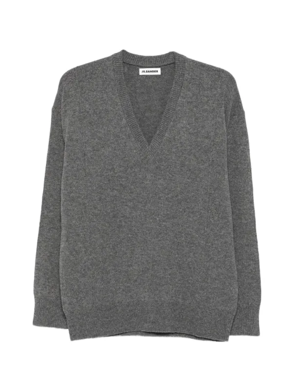 Jil Sander Vネック セーター | グレー | FARFETCH JP