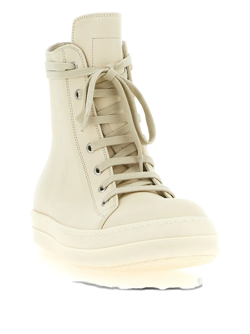 Rick Owens lace-up zipped sneakers White