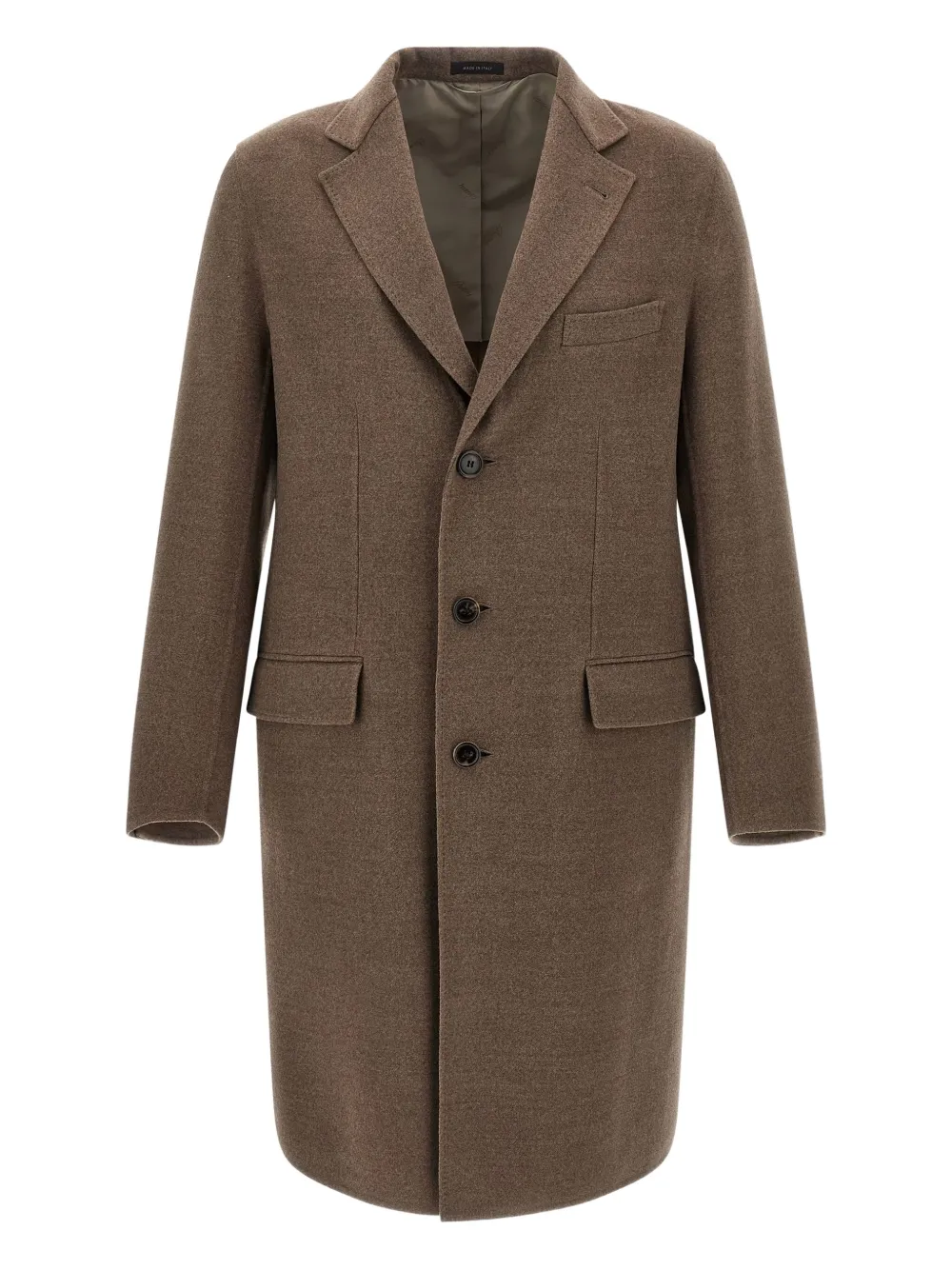 Brioni three-button peak-lapel coat | Brown | Image 1