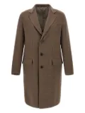 Brioni three-button peak-lapel coat - Brown