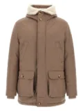 Brunello Cucinelli quilted shearling-detail coat - Brown