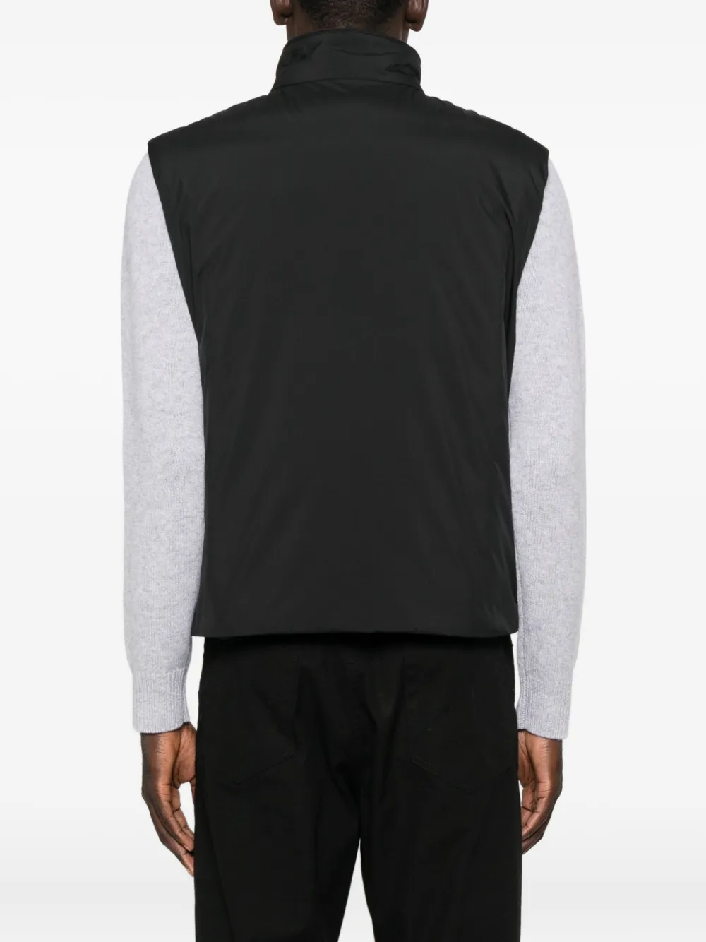 Hugo Boss Zip-front Waistcoat In Blue