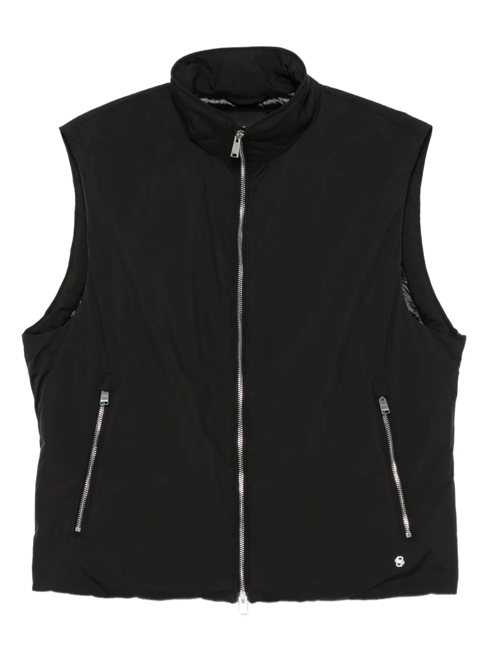 BOSS zip-front waistcoat | Black | Image 1