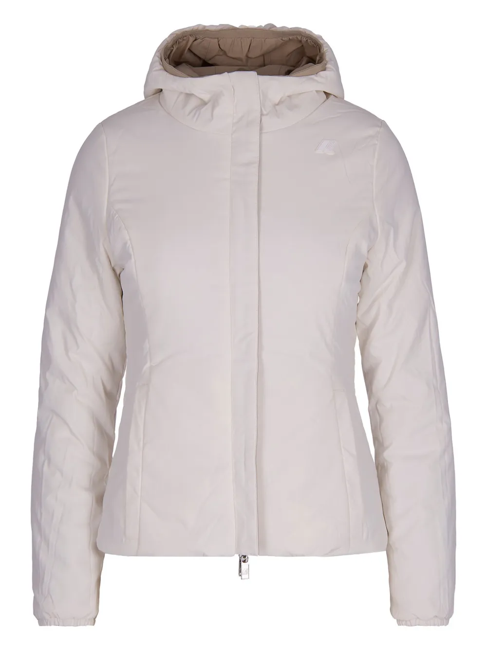 K-way Lily Hooded Zip-front Jacket In Brown