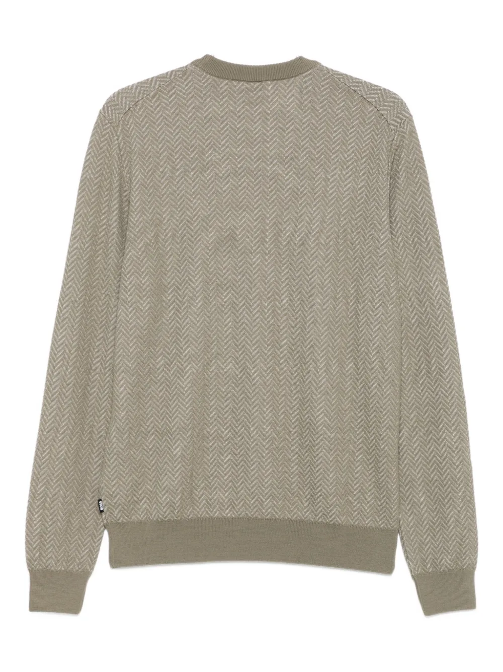 BOSS herringbone-pattern sweater - Bruin