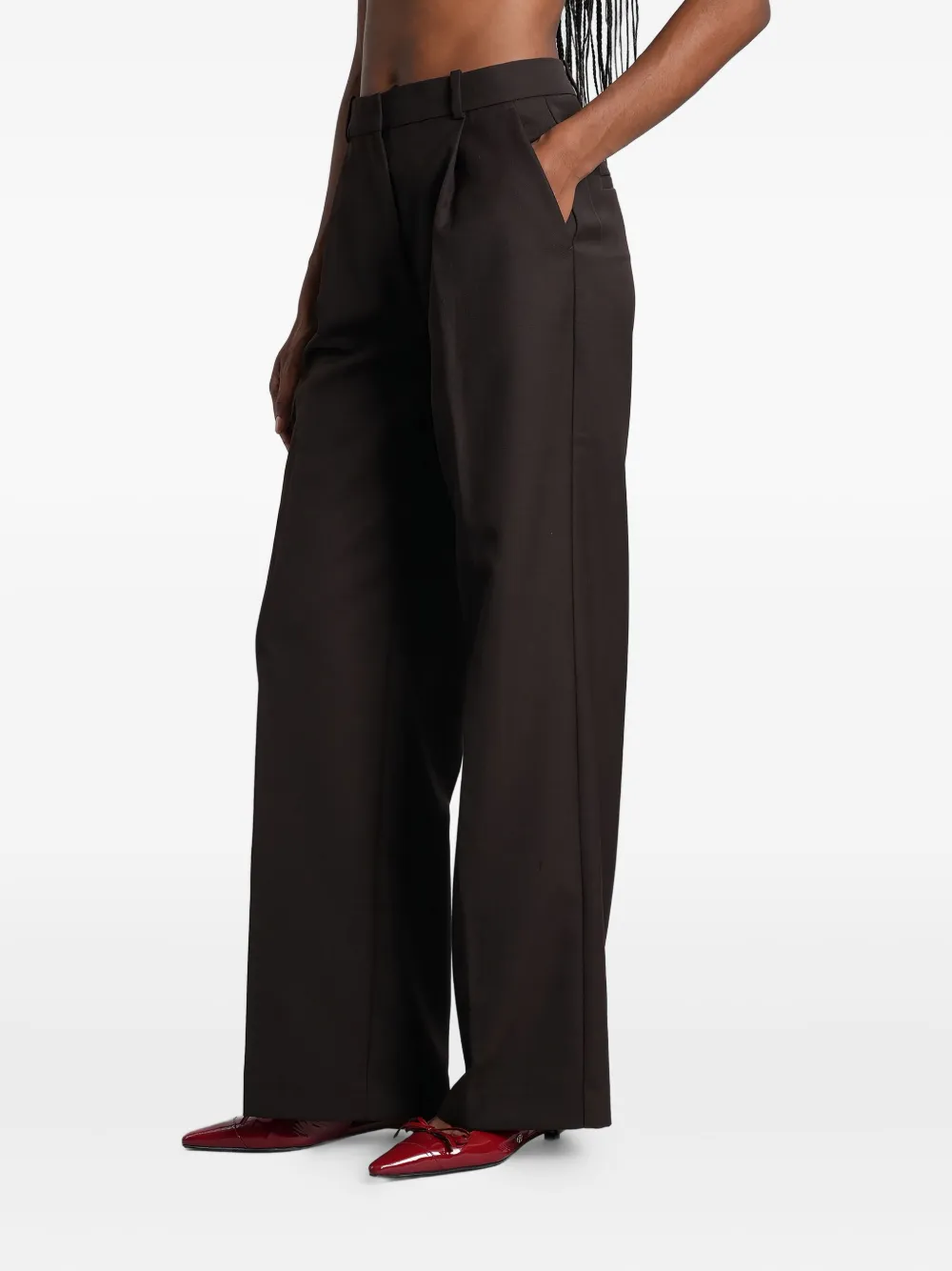 Anine Bing Tailored Trousers In Brown