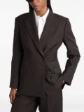ANINE BING double-breasted wool blazer - Brown