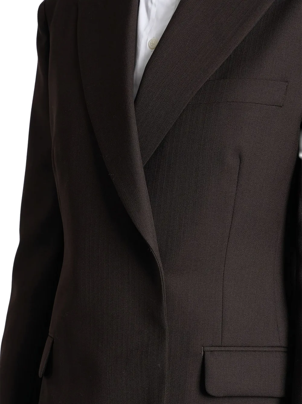 Anine Bing Double-breasted Wool Blazer In Brown