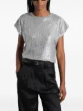 IRO metallic ribbed top - Silver