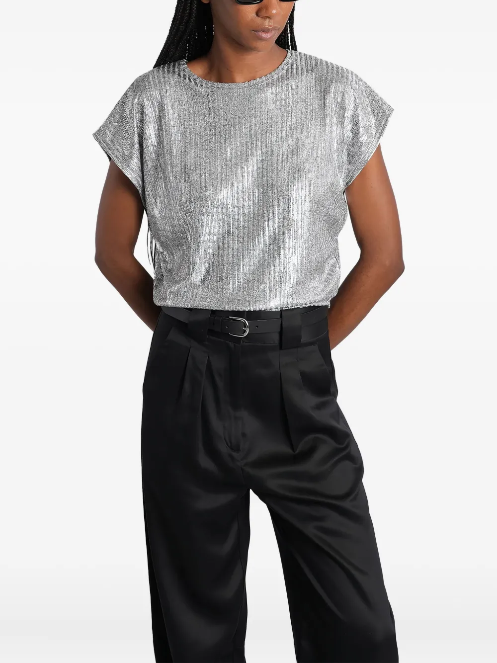 IRO Metallic top - Zilver