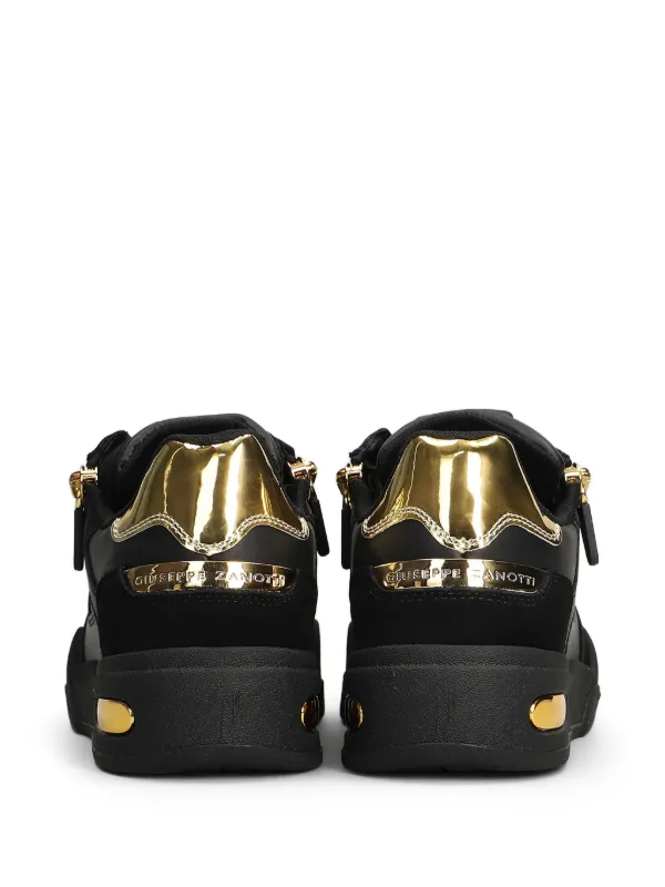 Giuseppe Zanotti zip-detail Leather Sneakers | Black | FARFETCH