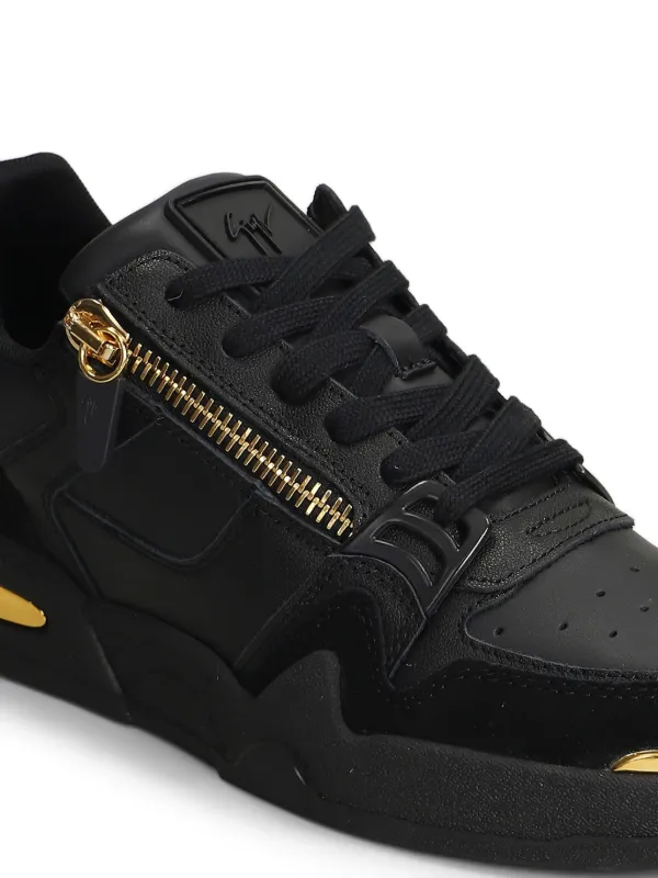 Giuseppe Zanotti zip-detail Leather Sneakers | Black | FARFETCH