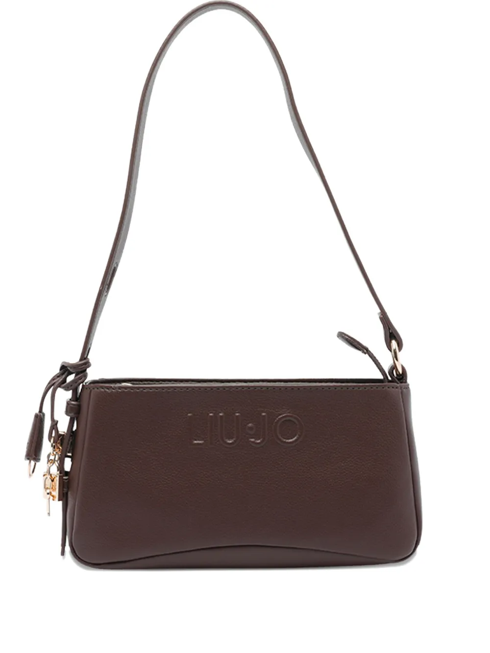 LIU JO logo-embossed zip-top shoulder bag | Brown | Image 1
