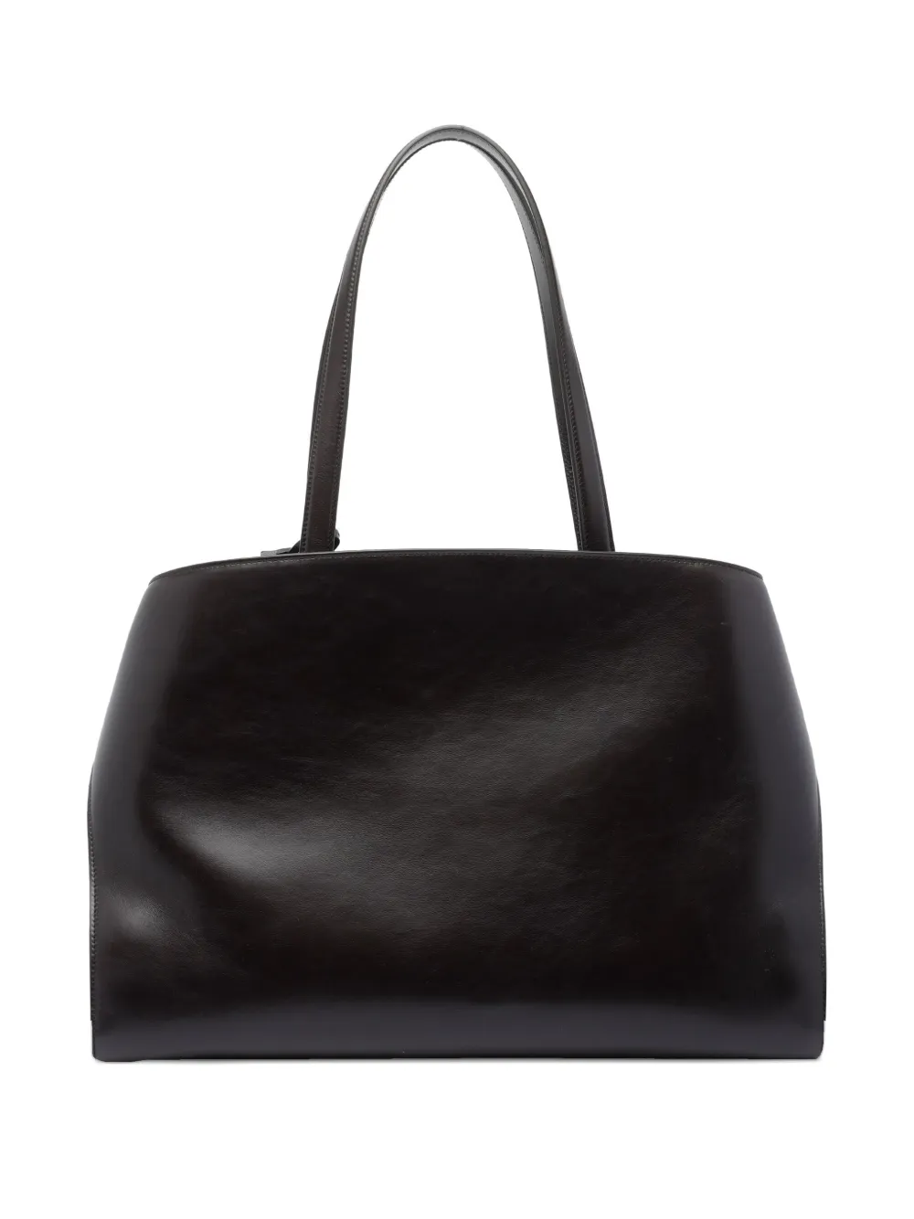 Ferragamo Hug clasp-detail leather tote bag - ブラウン Ferragamo Hug clasp-detail leather tote bag - ブラウン