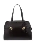 Ferragamo Hug clasp-detail leather tote bag - Brown