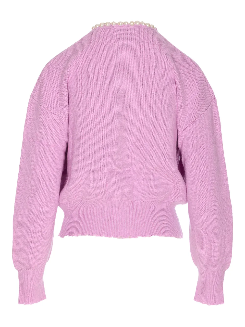 Essentiel Antwerp pearl-embellished round-neck cardigan | Purple | Image 1