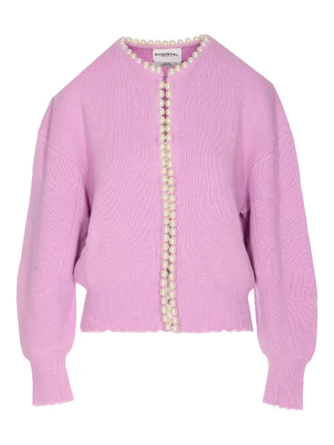 Essentiel Antwerp pearl-embellished round-neck cardigan
