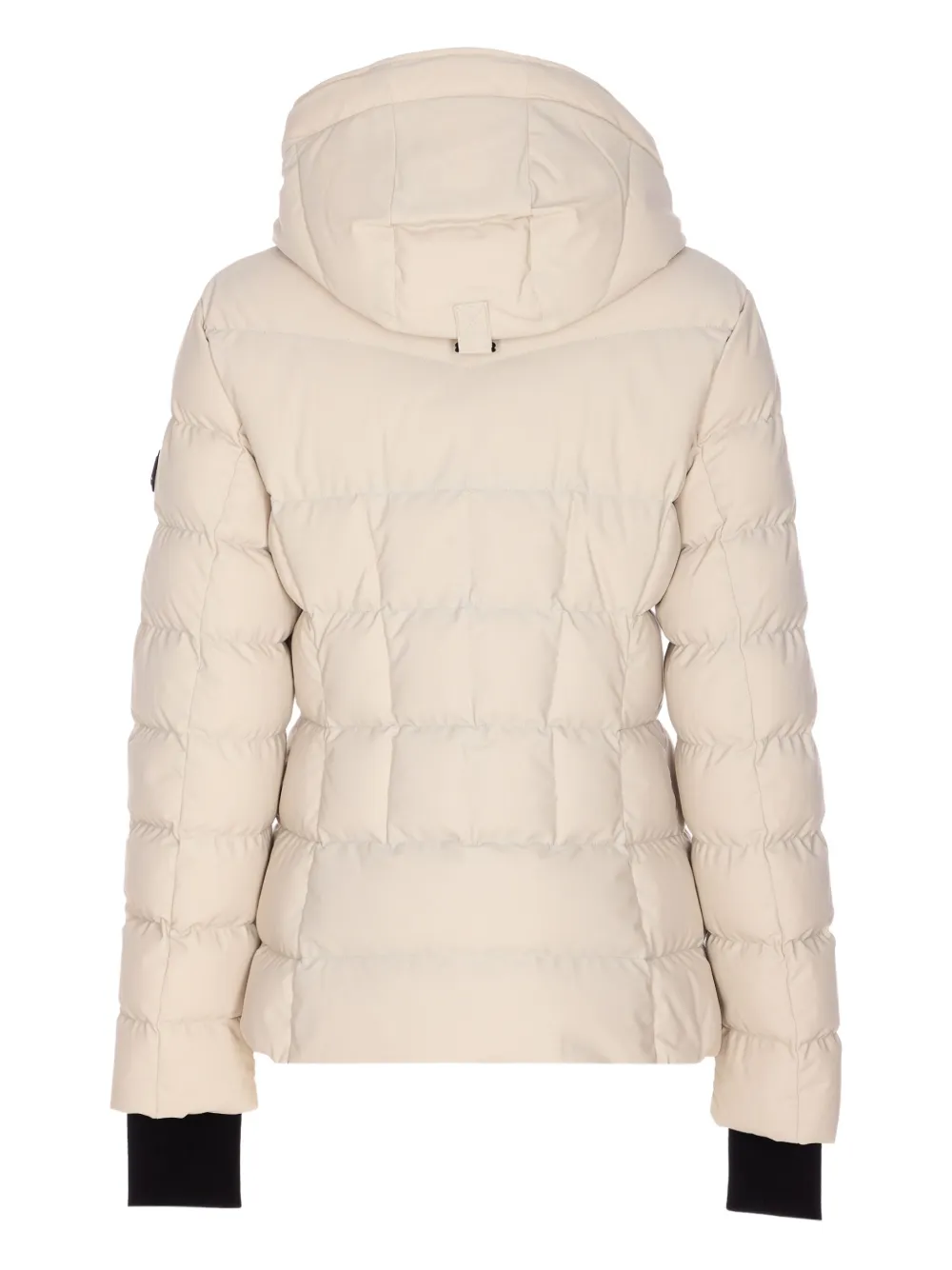 Moose Knuckles Hooded Padded Down Jacket In Neutral