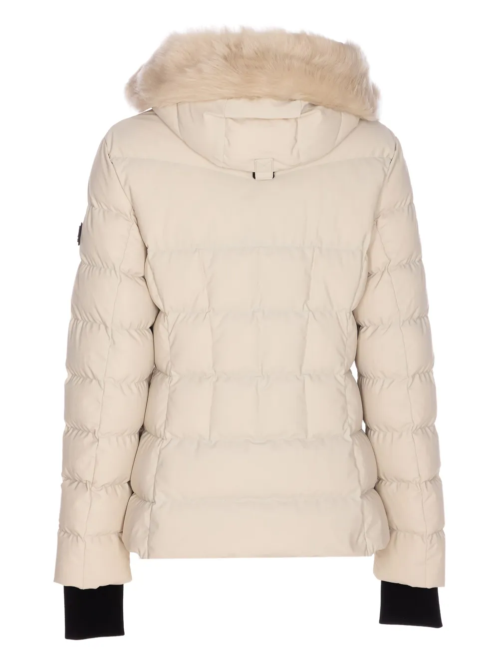 Moose Knuckles Hooded Padded Down Jacket In Neutral