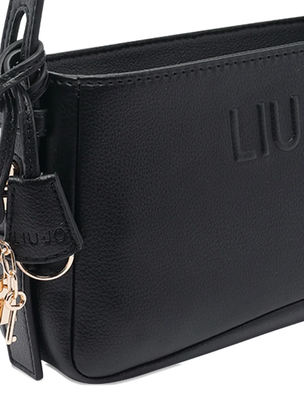Liu •jo Logo Shoulder Bag In Black