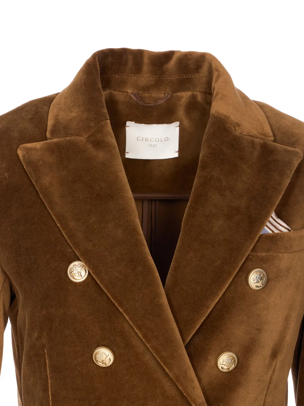 Circolo 1901 velvet double-breasted blazer | Fitted Jackets | Image 2
